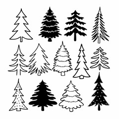 Christmas Tree silhouette, tree silhouette , christmas tree silhouette vector, christmas tree