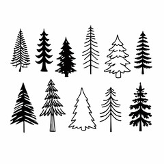 Christmas Tree silhouette, tree silhouette , christmas tree silhouette vector, christmas tree