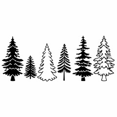 Christmas Tree silhouette, tree silhouette , christmas tree silhouette vector, christmas tree