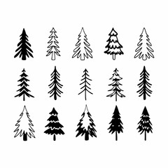 Christmas Tree silhouette, tree silhouette , christmas tree silhouette vector, christmas tree