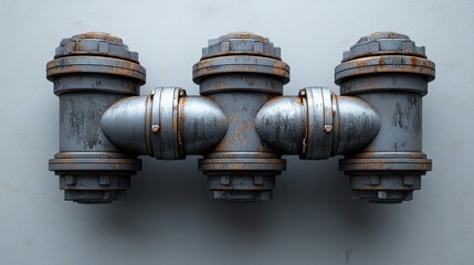 Fototapeta premium Rusty Industrial Pipe