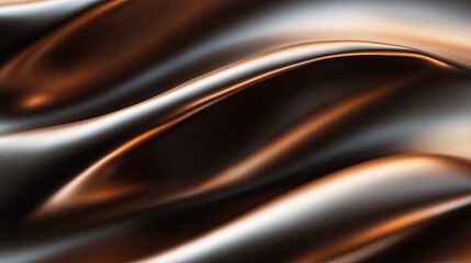 Flowing liquid bronze in wavy design.