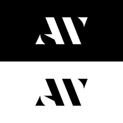 Modern Creative AW logo designs