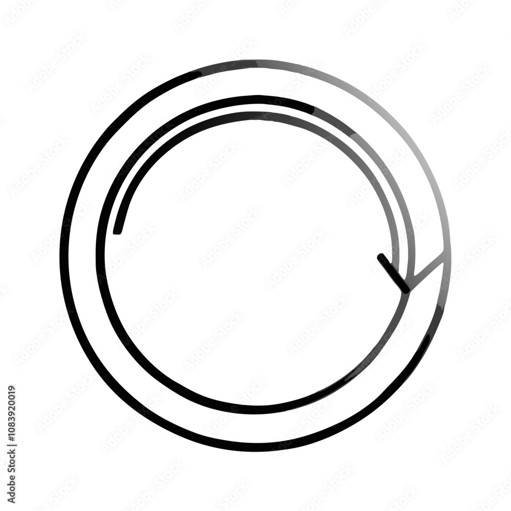 Poster circular stroke icon representing a dynamic and modern design element