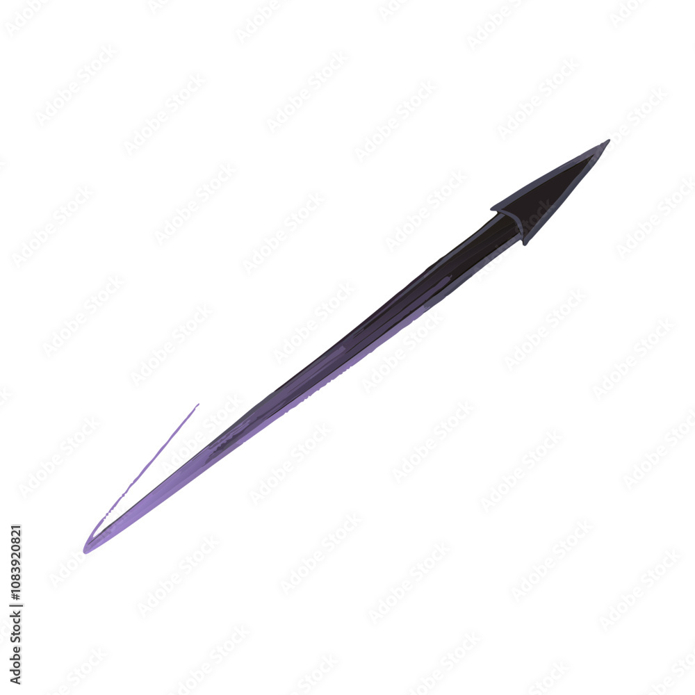 Poster pointed stroke icon symbolizing precision and artistic technique
