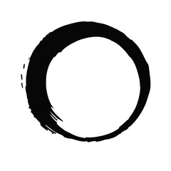 Round brush stroke icon symbolizing creativity and artistic expression