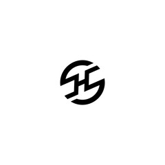 Obraz premium Circle letter h logo design template elements, vector illustration