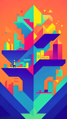 abstract background with arrows