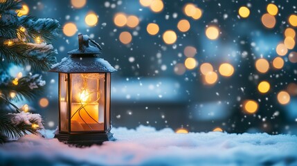 クリスマスと雪景色