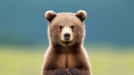 Obraz premium a close-up of a bear in a natural setting