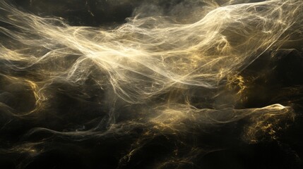 Obraz premium Translucent Wisps of Ethereal Light Dancing Across a Dark Background Creating an Enigmatic and Mystical Atmosphere of Abstract Visual Poetry