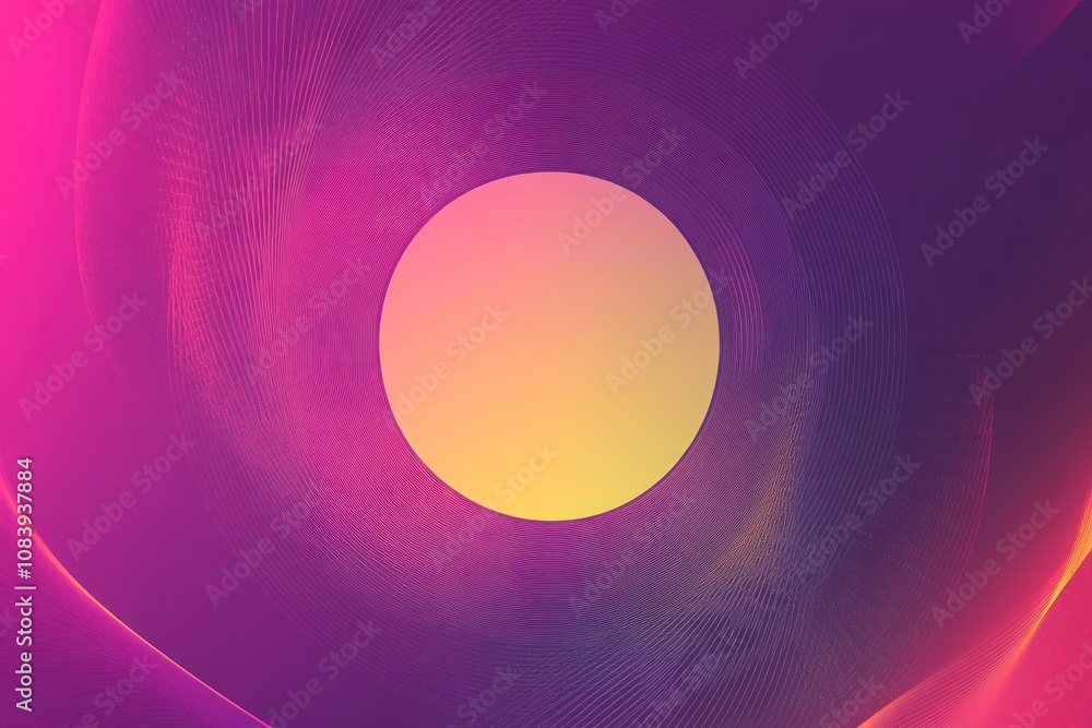Aufkleber a vibrant abstract design featuring a central circle with a gradient background.