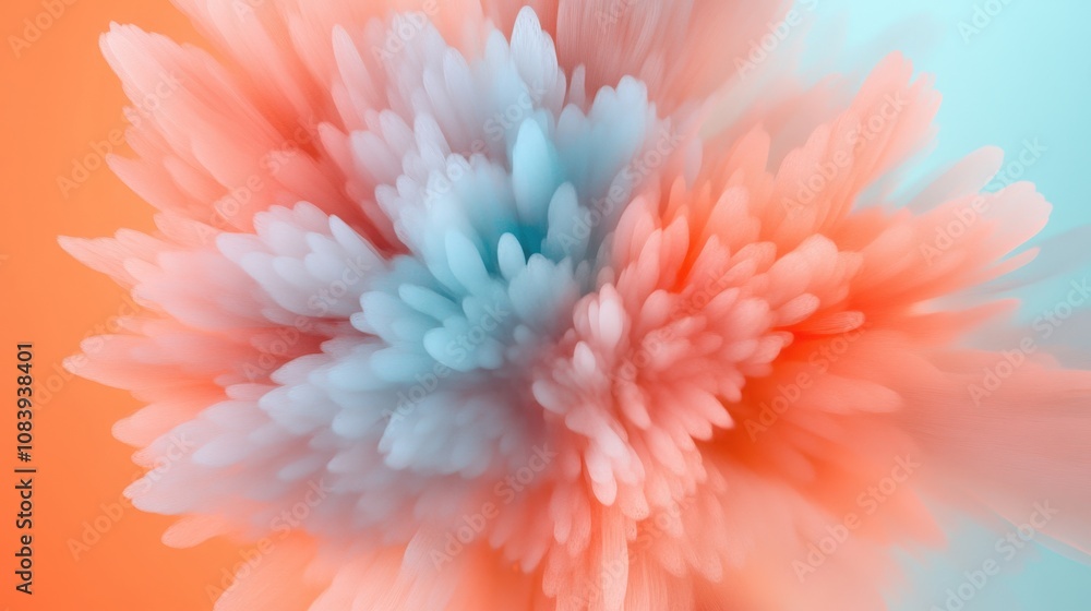 Poster abstract explosion of soft colors creating a dreamy effect
