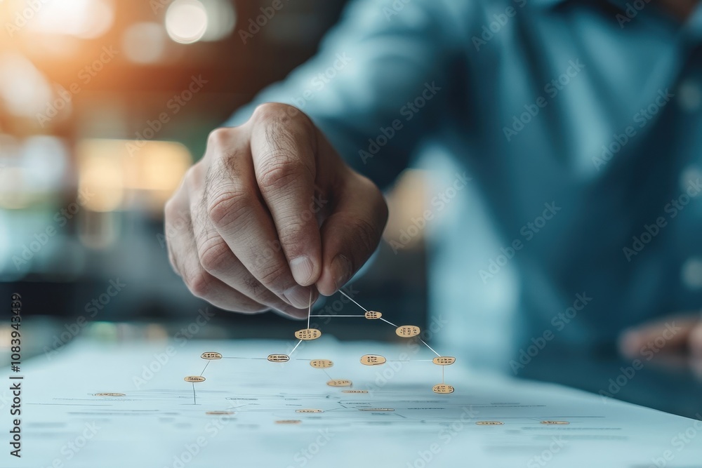 Poster strategic cross-functional planning: visualizing success with flowcharts