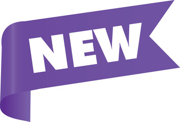 New ribbon purple sign modern
