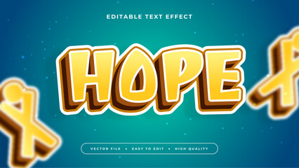 Green Yellow And White Hope 3d Editable Text Effect - Font Style