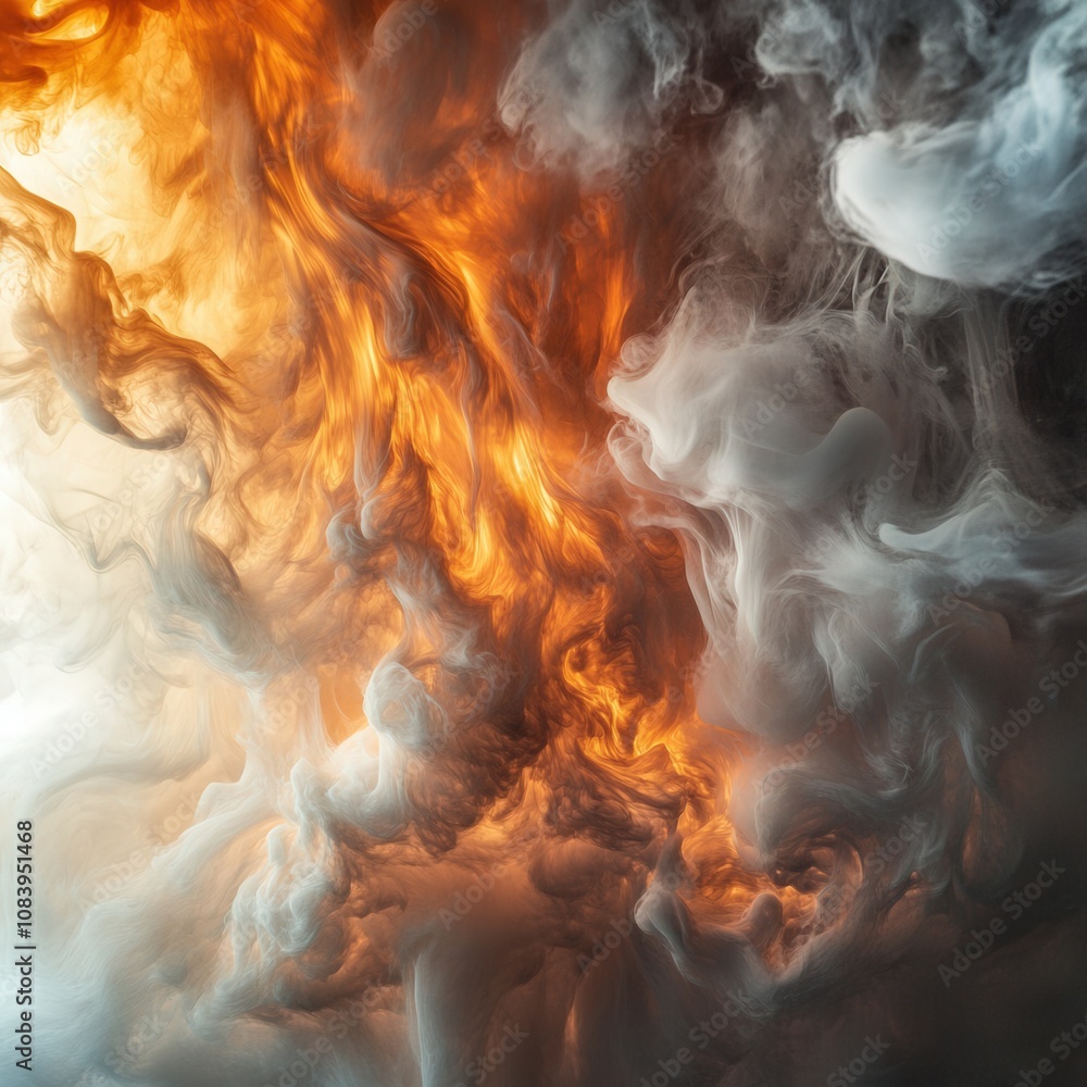Poster abstract swirl of vibrant colors creating a dramatic visual effect