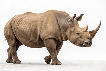 Fototapeta premium Rhino animal isolated on white background 
