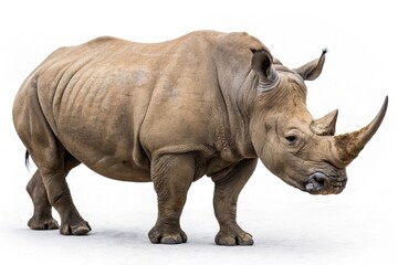 Obraz premium Rhino animal isolated on white background 
