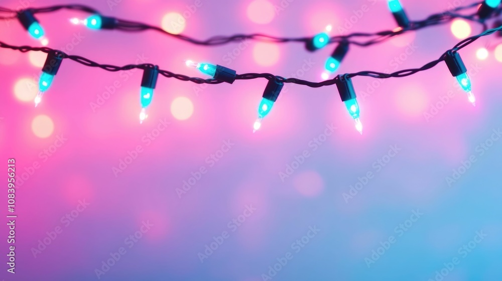 Aufkleber soft focus background with sparkling twinkling christmas lights and glowing bokeh effect creating a 