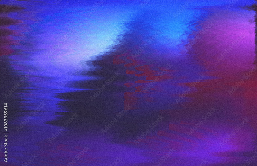 Poster glitch grainy abstract smeared iridescent gradient blurred unique colors background texture digital 
