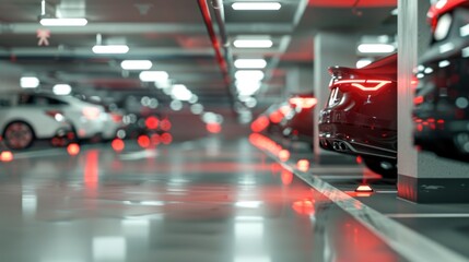 Smart parking garage with advanced automated guidance systems sensor technology and deep depth of field for efficient urban transportation management and driver navigation