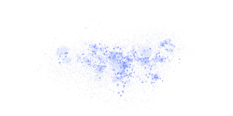 Fototapeta premium Blue glowing light effect with many glitter particles. Starry cloud with dust. Magic christmas decoration. Luminous bokeh softly shimmering blue light. Light abstract glowing lights. PNG. 