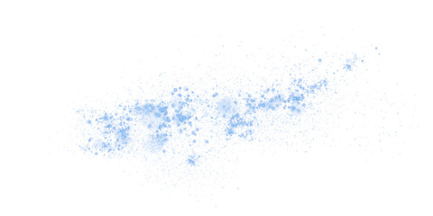 Obraz premium Blue glowing light effect with many glitter particles. Starry cloud with dust. Magic christmas decoration. Luminous bokeh softly shimmering blue light. Light abstract glowing lights. PNG. 