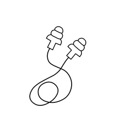 Fototapeta premium Earplug Line Icon 