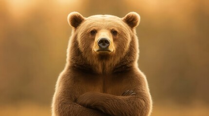 Obraz premium a majestic bear standing confidently in a natural setting