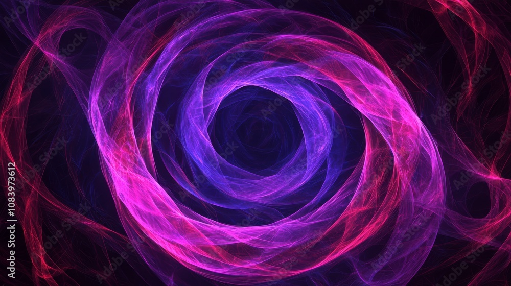 Poster a vibrant swirl of purple and pink hues creates a mesmerizing and abstract vortex with intricate pat