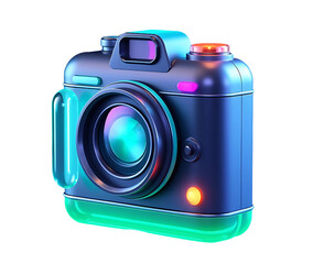 Futuristic Camera Icon 3D Render