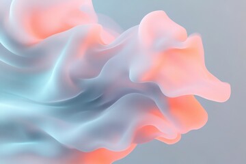 Obraz premium abstract fluid shapes in soft pastel colors for creative backgrounds