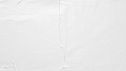 Obraz premium Creased white paper texture with space for text, background, blank, white
