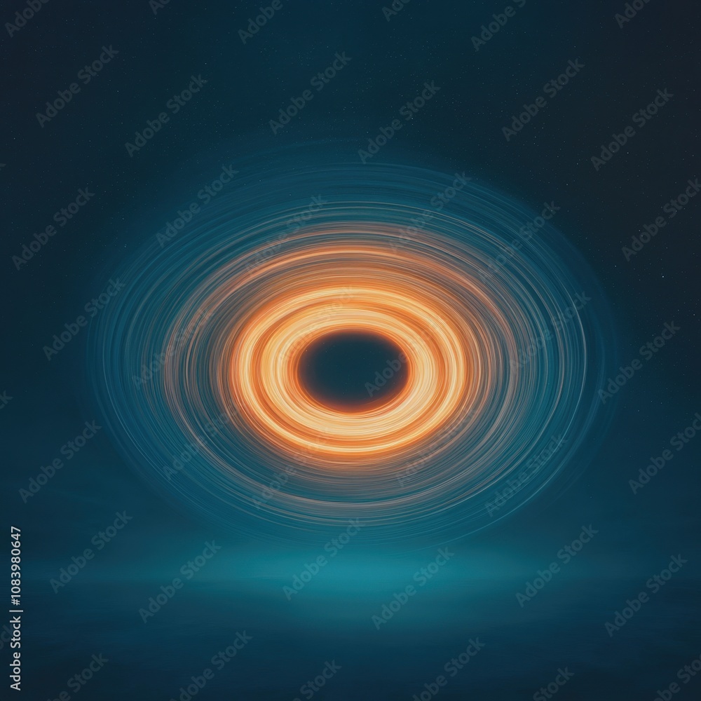 Poster abstract circular light pattern with glowing effects
