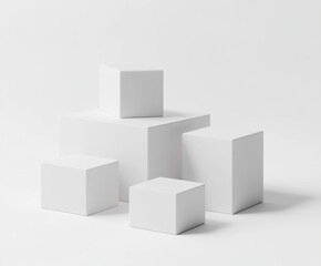 Fototapeta premium White Cube Display.