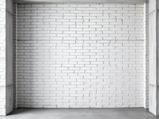 Fototapeta premium White brick wall with rough texture, perfect for adding depth and character to any project, architecture, contemporary