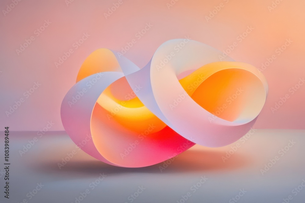 Poster abstract design featuring colorful flowing shapes and gradients