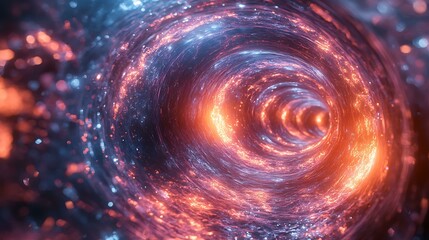 A visualization of nuclear fusion reactions within a reactor core