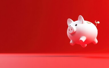 Piggy Bank Flying.