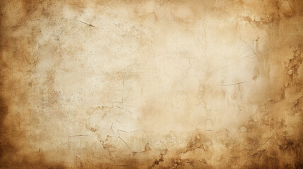 Fototapeta premium Rustic aged paper texture with cracks and stains, ideal for backgrounds, invitations, vintage graphic designs. Authentic antique aesthetics