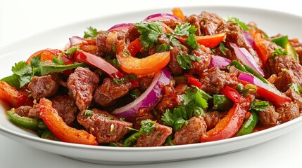 Delicious Thai Spicy Beef Salad Presentation