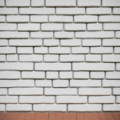 Clean White Brick Wall With Terracotta Floor Tiles