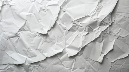 Obraz premium white crumpled paper background texture pattern overlay