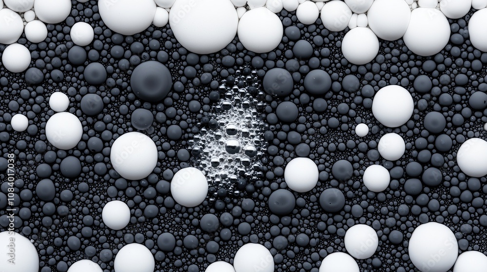 Poster exploring abstract patterns digital art 3d environment black and white conceptual viewpoint