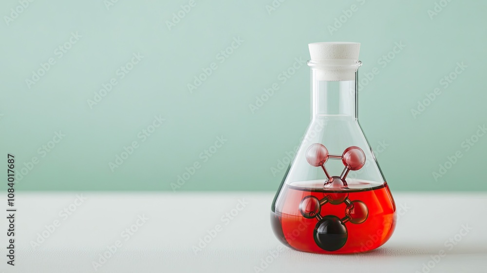 Poster experimenting with chemical reactions in a laboratory science lab visual content controlled environm