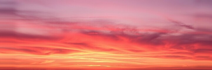 Obraz premium Vibrant hues of orange, pink, and purple in a dramatic sunset sky, vivid, tranquil