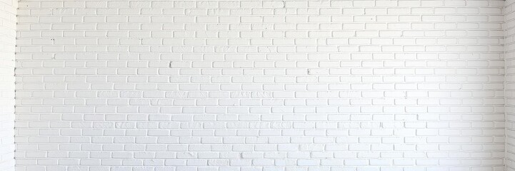 Fototapeta premium White brick wall background for industrial or minimalistic design projects, white brick wall, backdrop