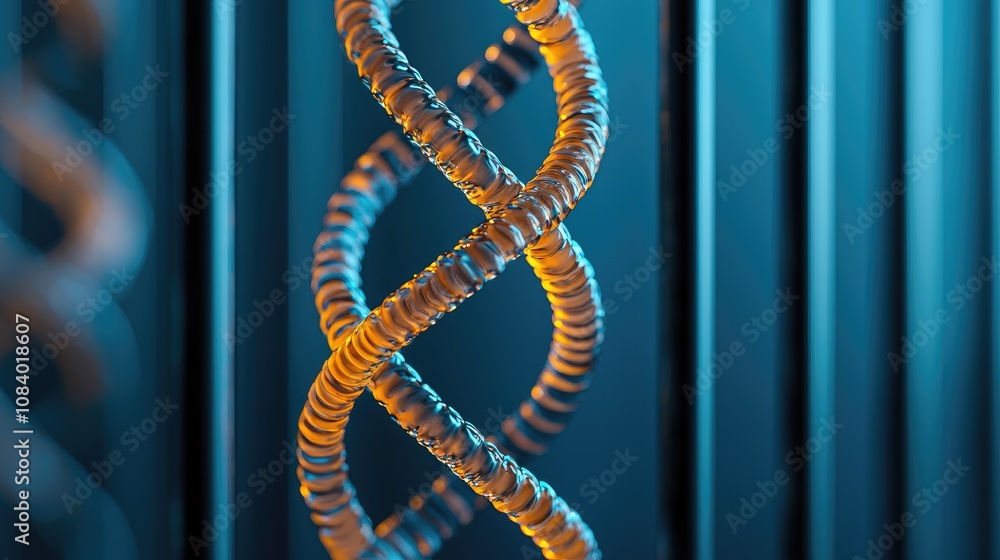 Poster exploring genetic structures laboratory 3d visualization scientific environment close-up view molecu
