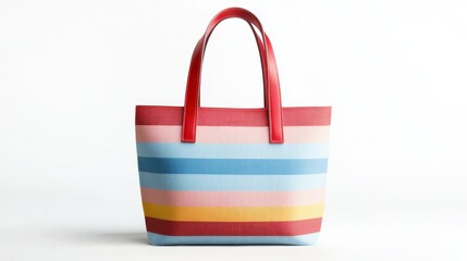 colorful striped tote bag for casual outings and shopping